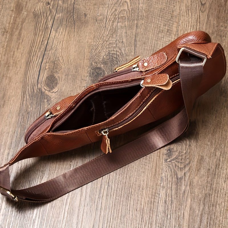 Vintage Klassische Leder Slingtasche – Kompakt und Haltbar