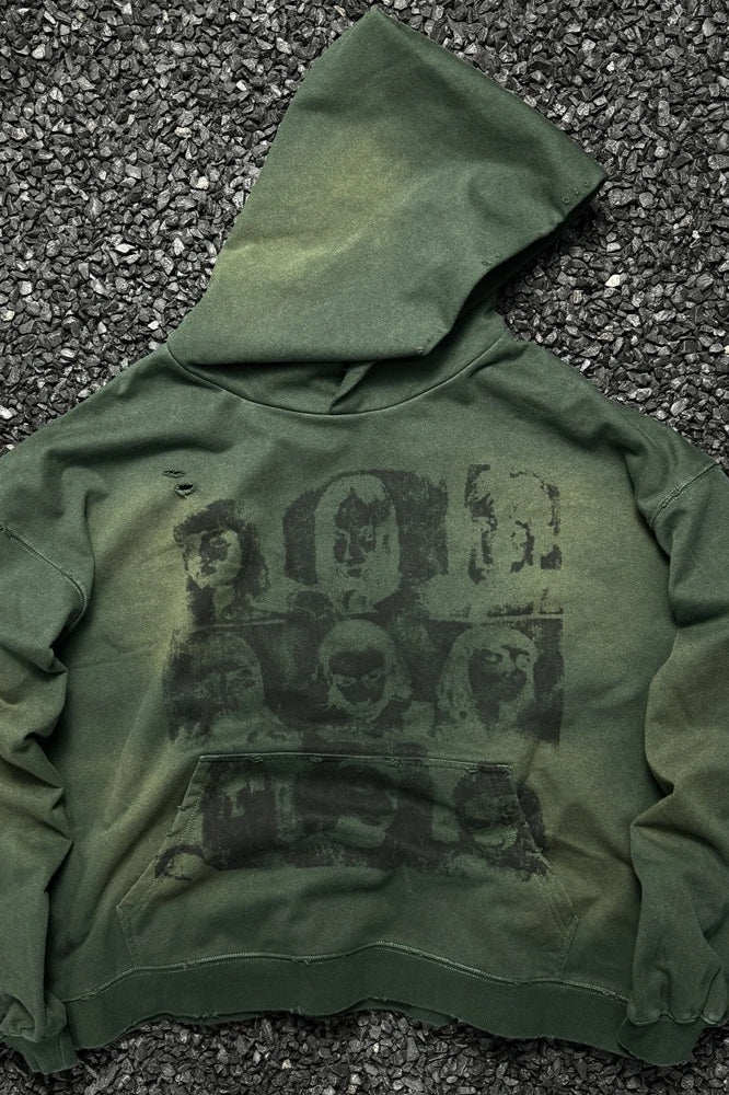 Hoodie in Grün