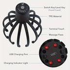 Elektrische Octopus Kopfhautmassager – USB Aufladbar und Platzsparend
