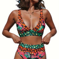 Tropisches Leopard High Waist Bikini Set – Elegant und Komfortabel