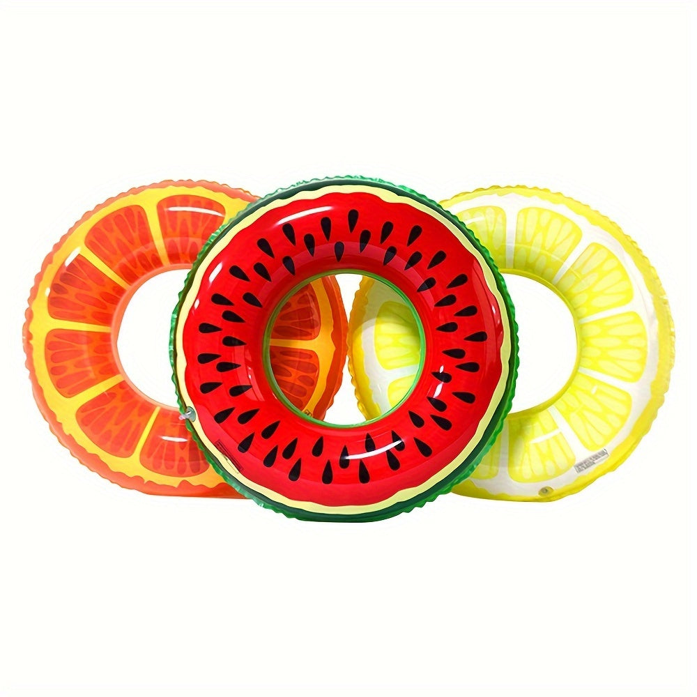 Frucht-Themen Aufblasbare Poolfloats: Set aus 3 strapazierfähigen Ringen