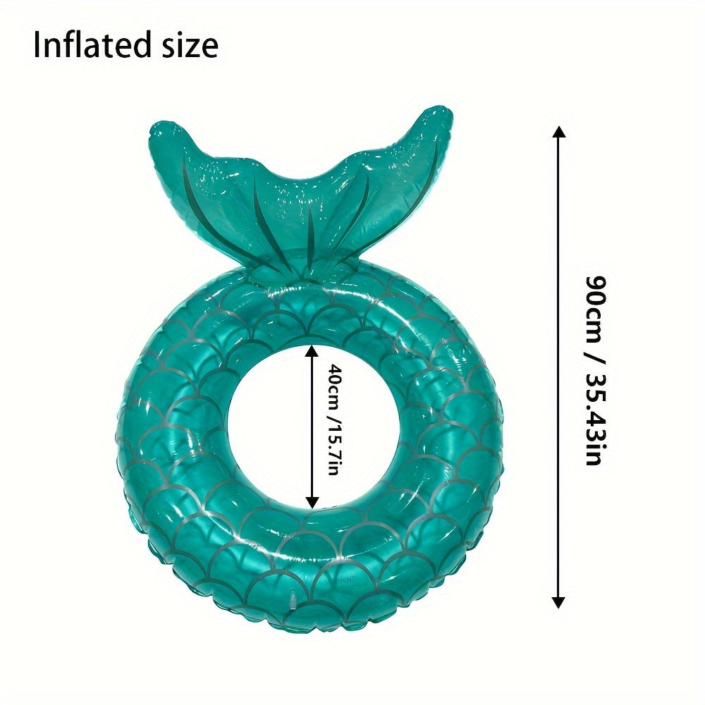 Mermaid Scale Aufblasbarer Pool Float – Ergonomisches Design inklusive Kissen