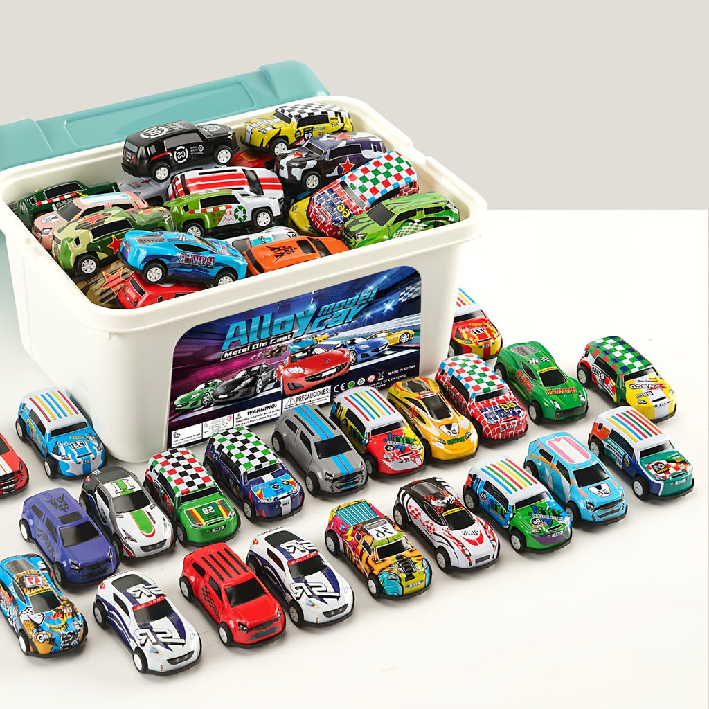 Dynamisches Spielzeug-Auto-Set mit 50 Autos sowie Aufbewahrungsbox – Perfektes Geschenk für Kinder