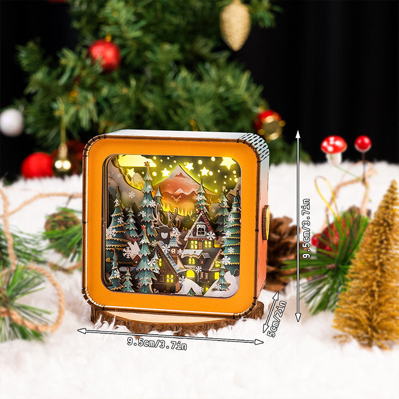 Stimmungsvolle 3D Weihnachtshaus Lichtschaale – Warmes LED Licht sowie Einzigartige Dekoration