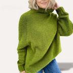Eleganter Rollkragenpullover Angela Apfelgrün