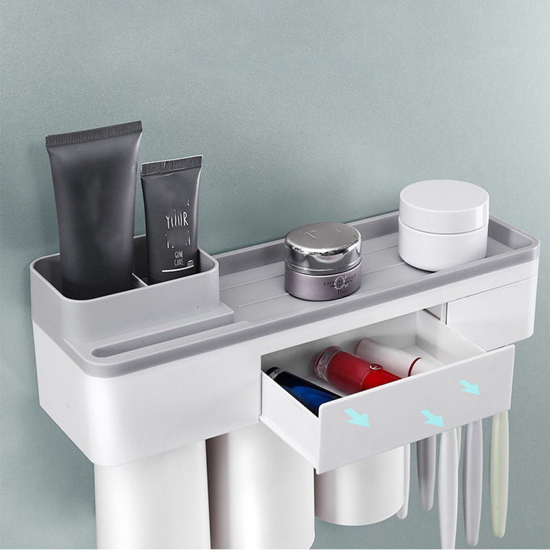 ToothCare – Praktischer Zahnbürstenhalter inklusive Zahnpastaspender