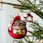 Weihnachts-Katzen-Ornament: Niedliche festliche Baumdekoration