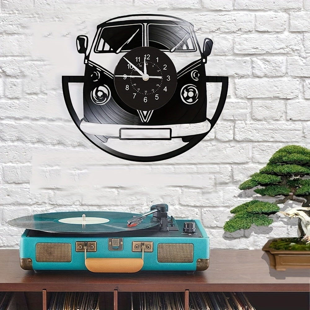 Vintage Minibus Wanduhr: Retro-Charme für jeden Raum