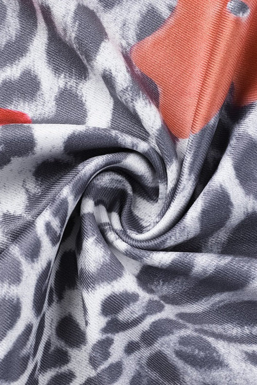 Ärmelloses Maxikleid mit Leopardenmuster