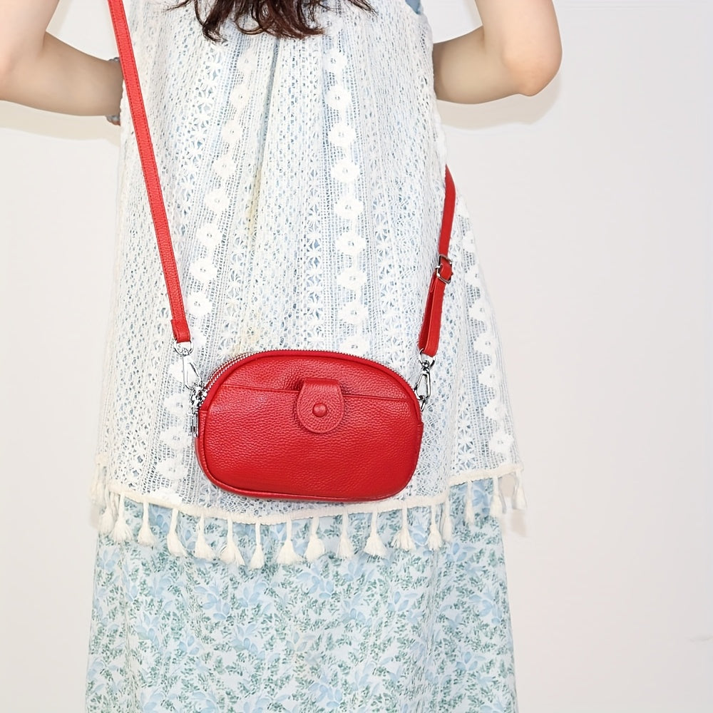 Große Kapazität Vintage Crossbody Tasche – Echtleder inklusive mehreren Fächern