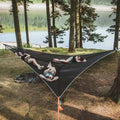 Outdoor Mehrpersonen-Hängematte mit 3-Punkt-System – Geräumig und Bequem
