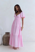 Butterfly – Maxikleid mit Puffärmeln