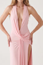 Maxikleid mit Neckholder und offenem Rücken