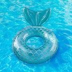 Mermaid Scale Aufblasbarer Pool Float – Ergonomisches Design inklusive Kissen