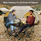 Klappbarer Outdoor Tisch- sowie Stuhlset – Tragbar für Camping & BBQ
