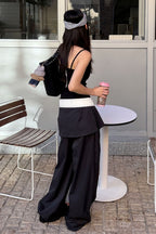 Locker geschnittene Hose mit weitem Bein