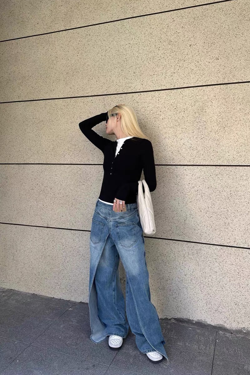 Jeans im Vintage-Stil in Schwarz