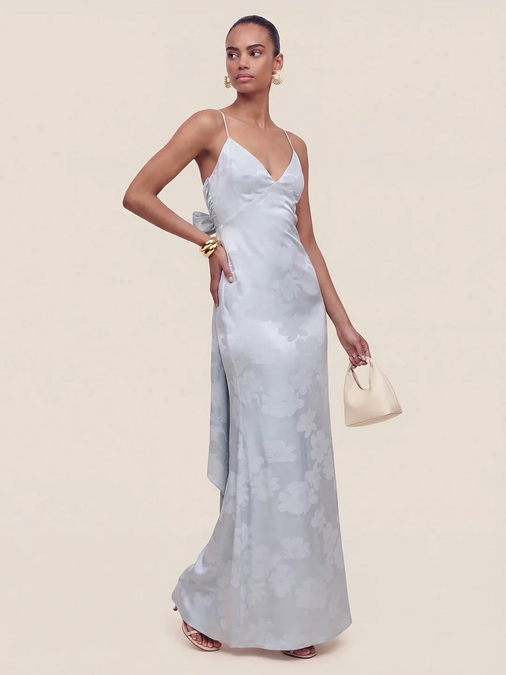 Satin-Maxikleid