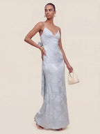 Satin-Maxikleid