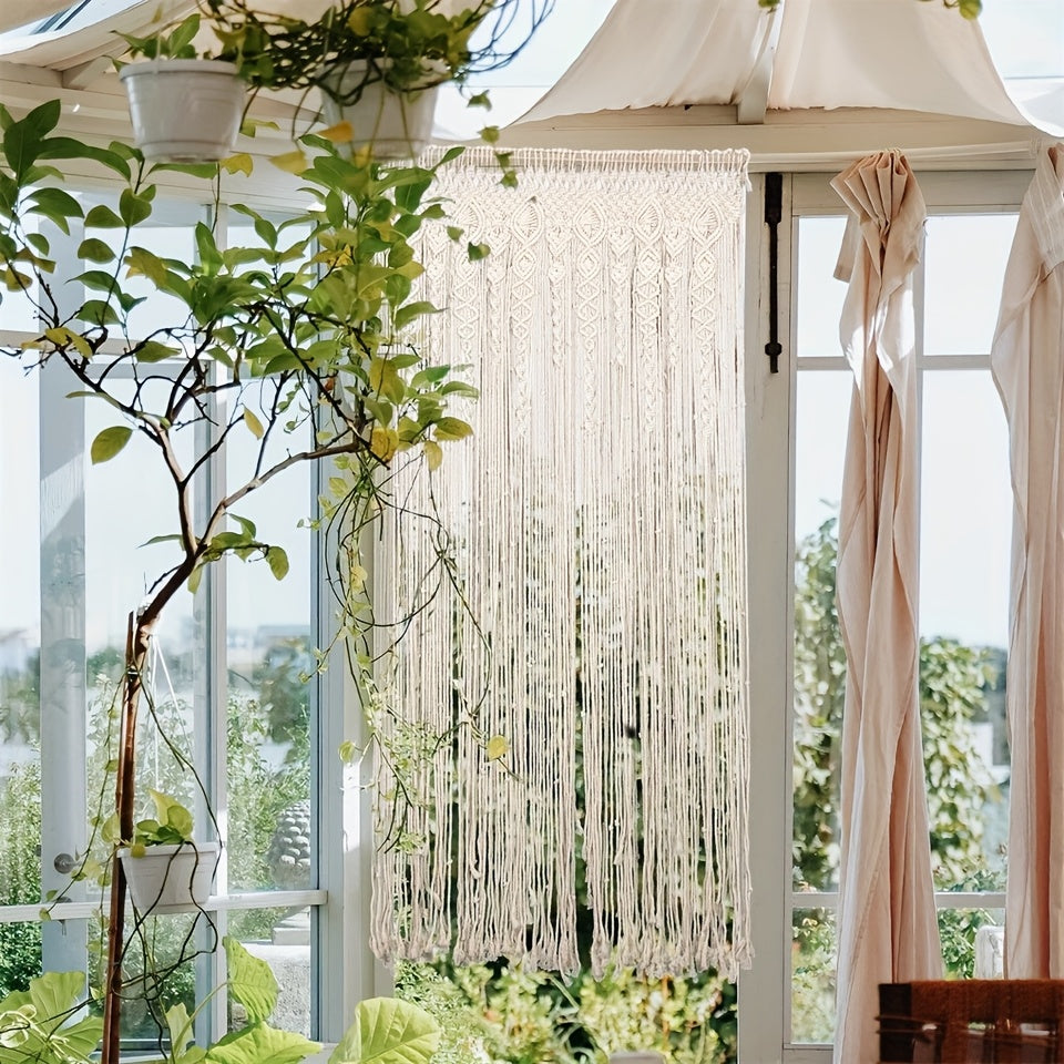 Boho Makramee Vorhang – Dekorativ und Funktional als Trennvorhang