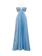 Maxikleid mit V-Ausschnitt und Neckholder