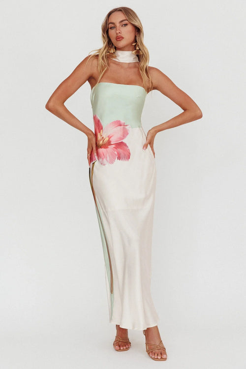 Damsel – Maxikleid mit Neckholder und Blumenmuster