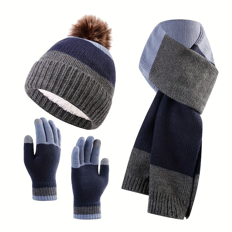 Modisch Winterset - Mütze, Schal und Handschuhe für Kalte Tage