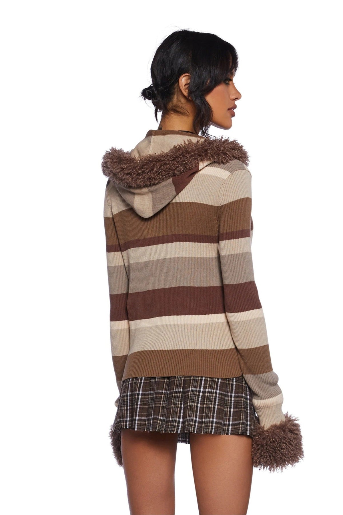 Pullover mit Strickstruktur in Braun