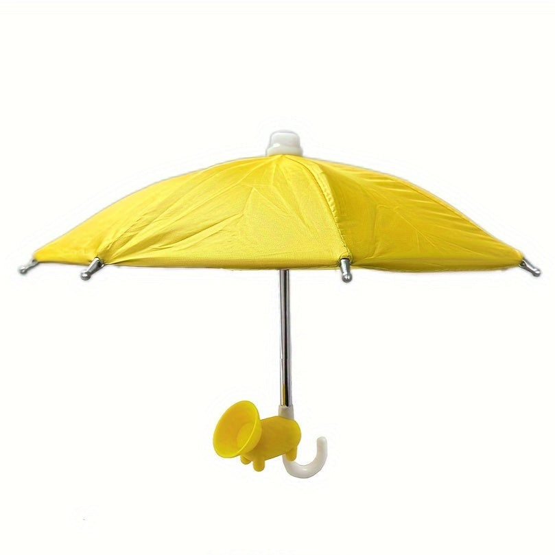 MiniSmart Regenschirm – Smartphone Sonnen- sowie Regenschutz mit Saugnapfhalter