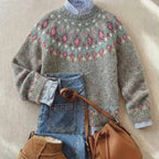 Klassischer nordischer Erbe Strickpullover