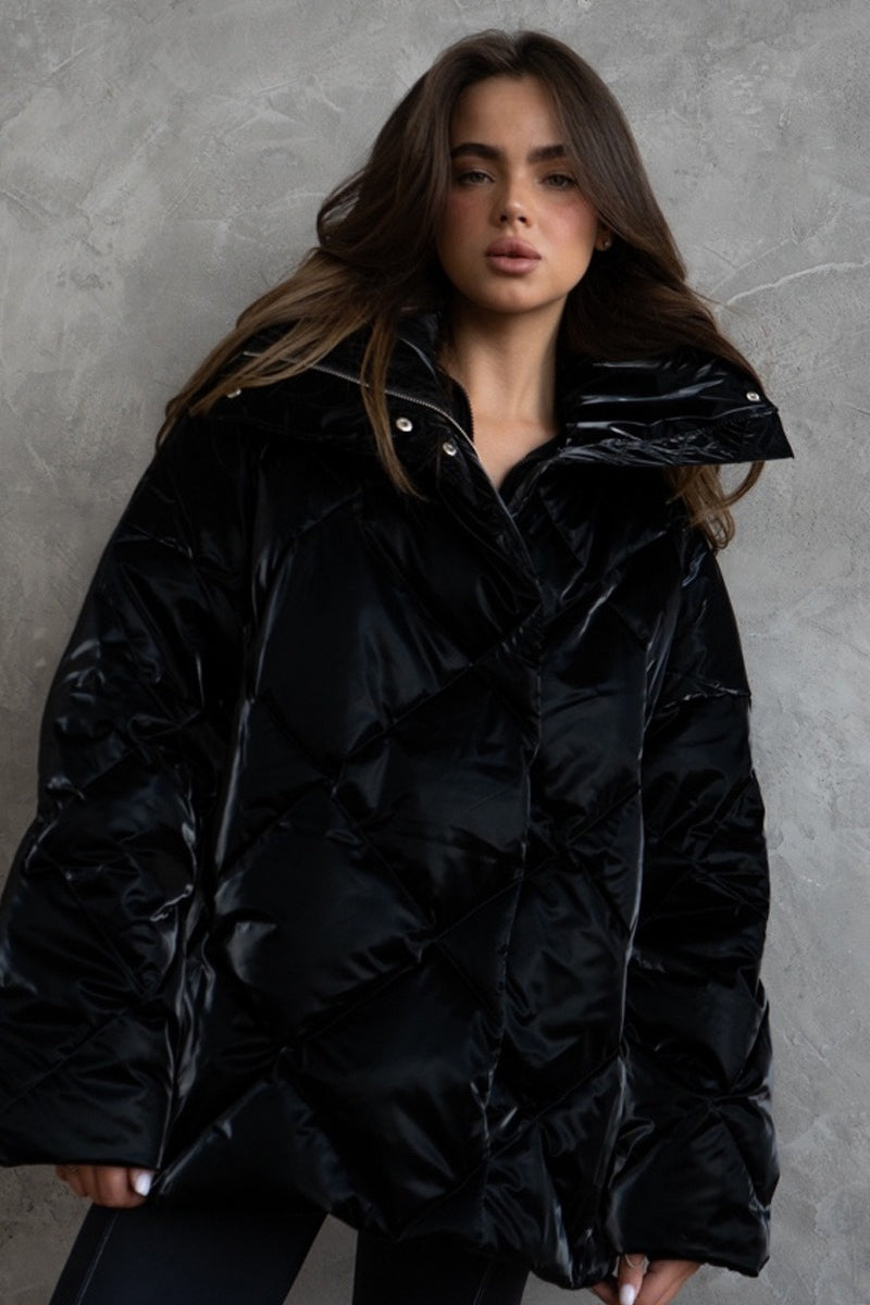 Locker geschnittene Jacke mit Baumwolle