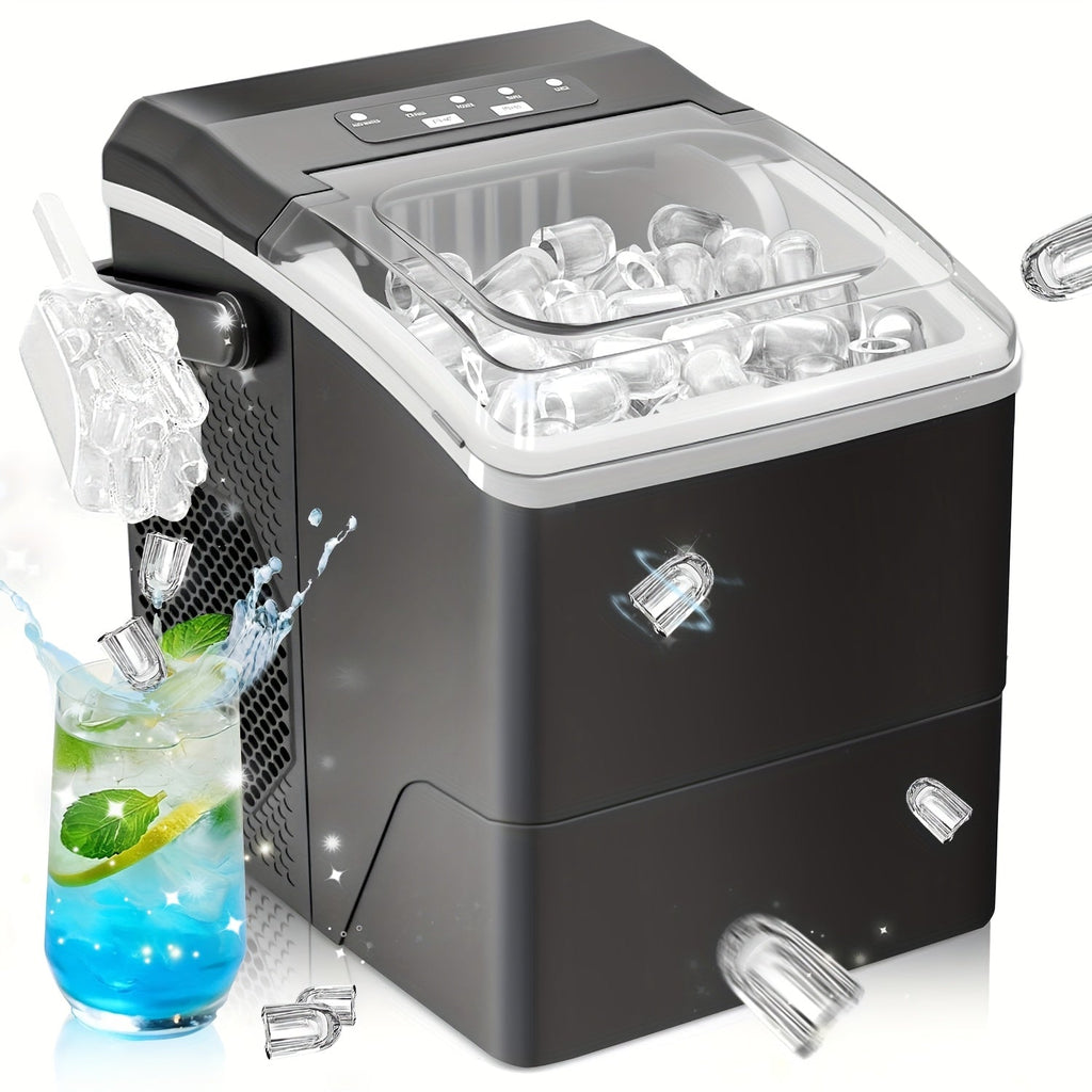 Kompakte Eiswürfelmaschine mit Zwei Eiswürfelformaten sowie Schneller Produktion