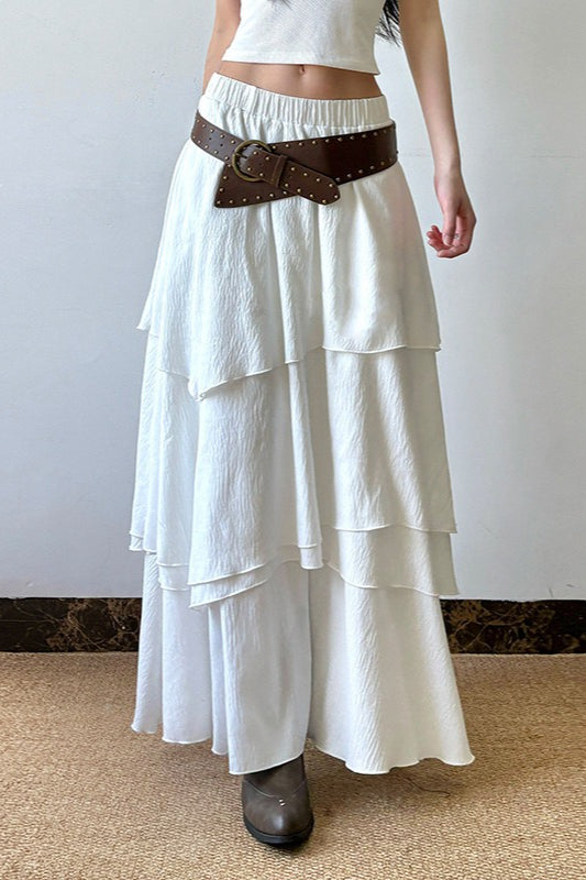 Asymmetrischer Maxirock mit A-Linie