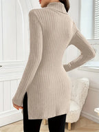 Eleganter Langärmeliger Pullover Mit Schmaler Passform Für Den Herbst