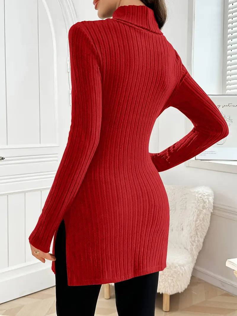 Eleganter Langärmeliger Pullover Mit Schmaler Passform Für Den Herbst