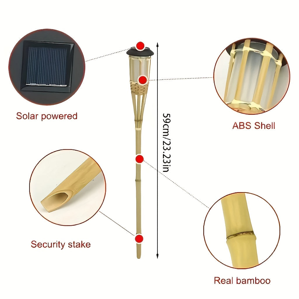 Solar-Bambusflammenlaterne – Stimmungsvolles sowie Natürliches