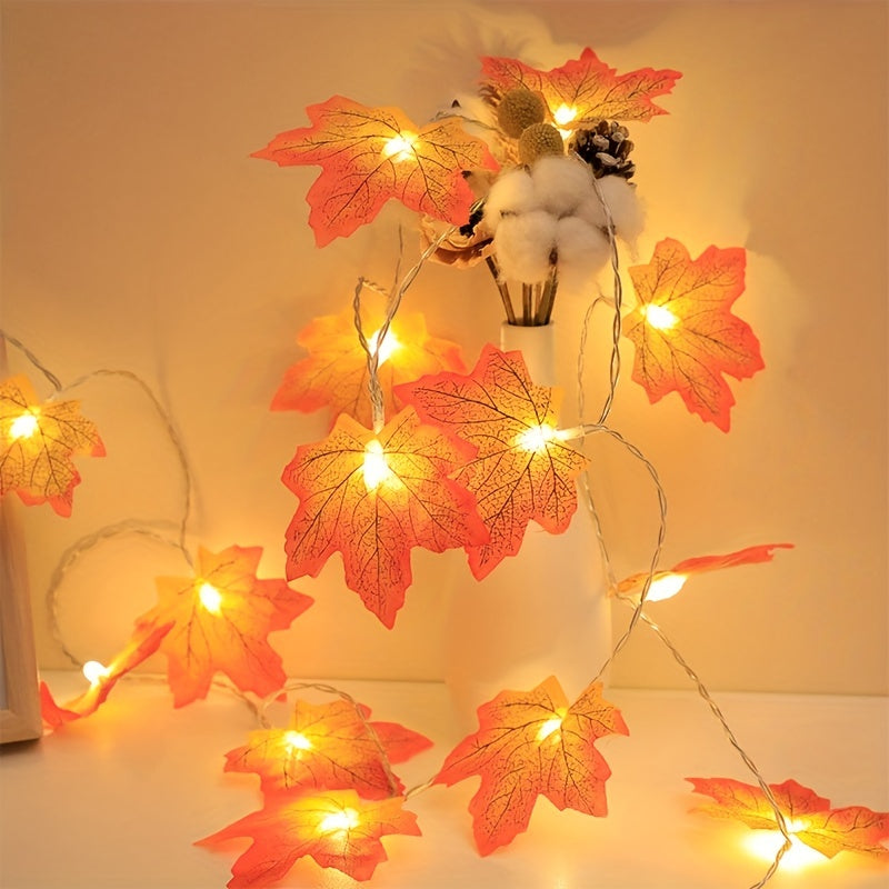 LED Blätter Lichterkette – Warme Herbststimmung für den Einsatz zu Hause und Feste