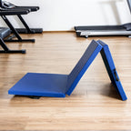 Tragbare Dreifach-Yogamatte mit dicker Polsterung, rutschfester PU-Oberfläche sowie Griff
