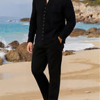 Herren Leinen Zweiteiliges Set - Elegant sowie Leicht