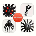Elektrische Octopus Kopfhautmassager – USB Aufladbar und Platzsparend
