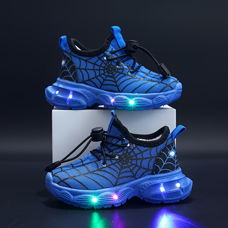 Spider-Web LED Sneakers – Strahlende Abenteuer für Kinder