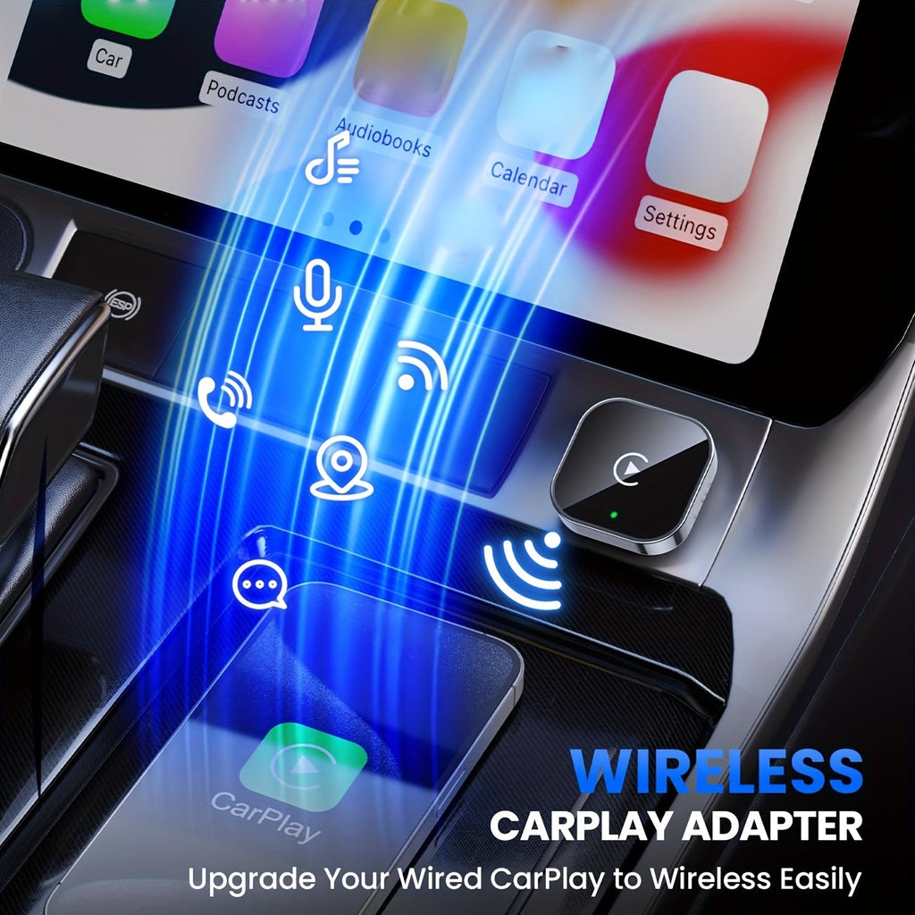 2-in-1 Drahtloser CarPlay & Android Auto Adapter: Plug & Play Schnell Verbunden