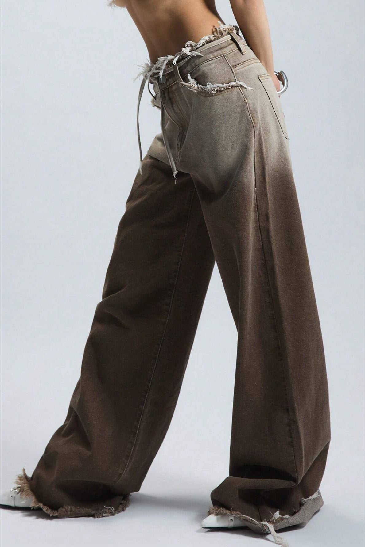 Jeans mit geradem Schnitt und niedriger Taille