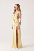 Maxikleid mit Neckholder und offenem Rücken