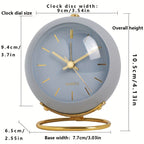 Nordic Silent Desk Clock: Leuchtende Zeiger & Metallrahmen
