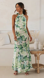 Leilani -Maxikleid mit Neckholder und offenem Rücken