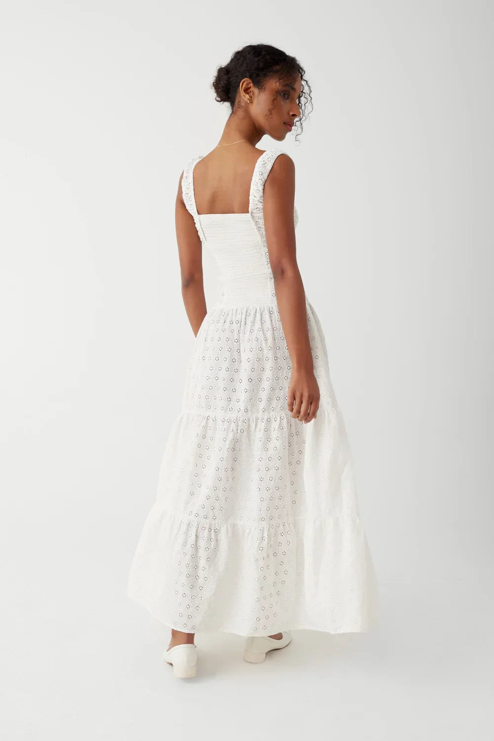 Christabelle – Maxikleid mit Rüschen und Smok-Einsatz