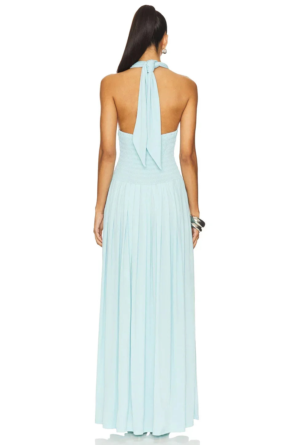 Maxikleid mit Neckholder und offenem Rücken
