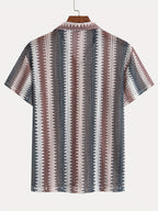Herren Sommer Lässig Kurzarmshirt – Gewebter Stoff für einen Frischen Look