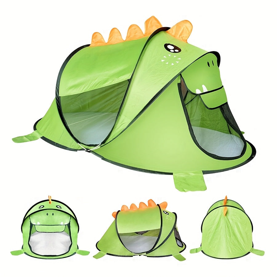 Kinder-Dinosaurier, Hai & Bären Pop-Up Spielzelt-Set inklusive UPF 50 – Atmungsaktiv & Tragbar für Babys & Kleinkinder